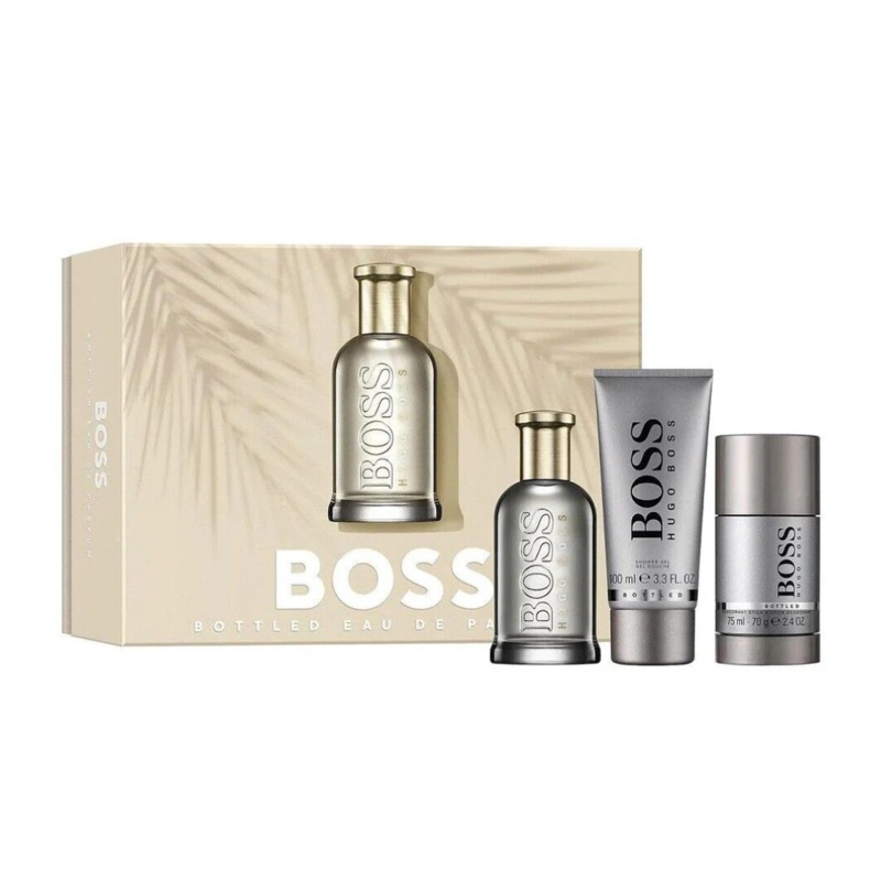 Hugo Boss Bottled Parfum Gift Set (3PC) 100 ml + Gel 100 ml + Deo Stick 75 ml
