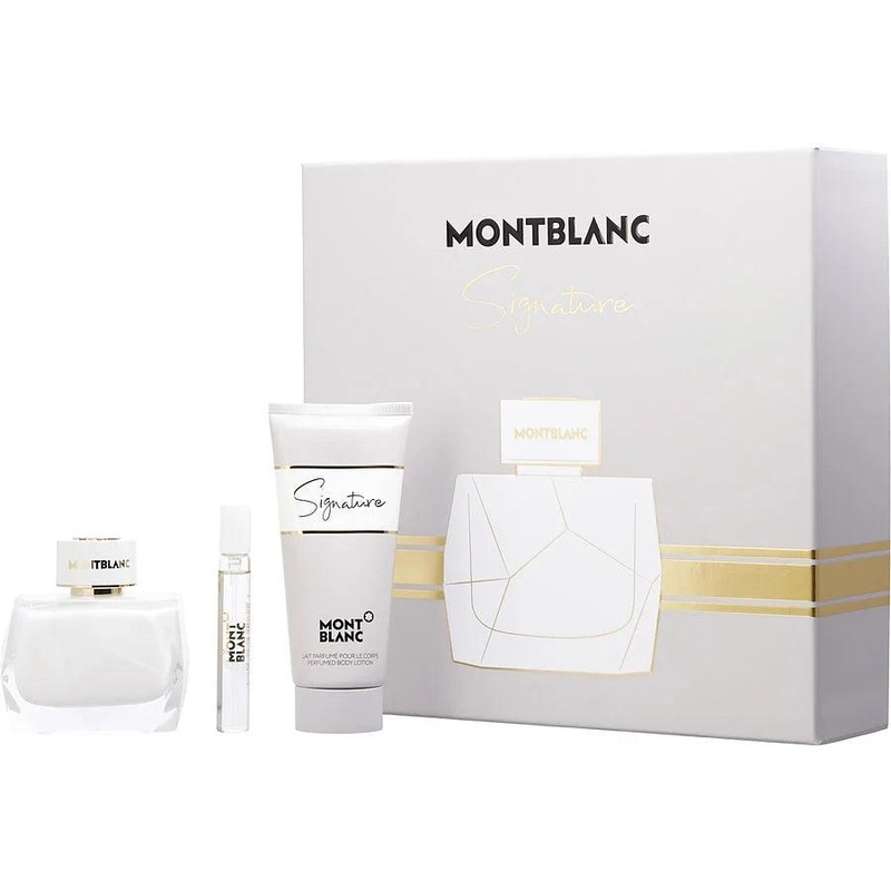 Montblanc Signature EDP Gift Set for Women (3PC) 90mL + 7.5mL + 100mL Body Lotion