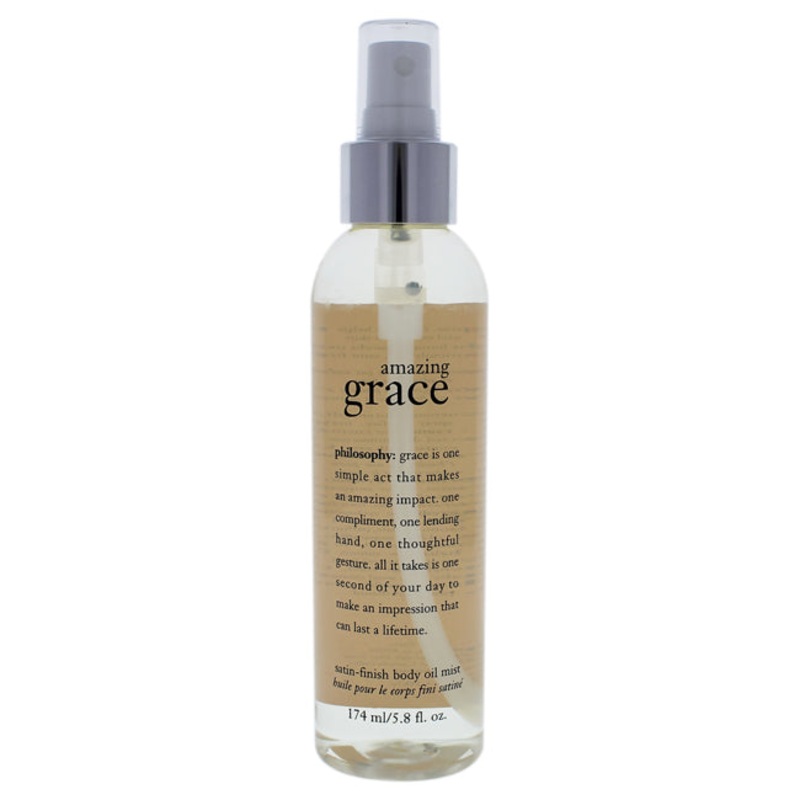 Amazing Grace Satin-finish Body Oil Mist by Philosophy for Women – 5.8 oz Body Spray 5.8 oz.