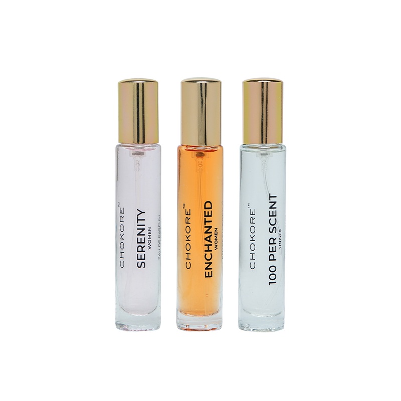 Serenity  Enchanted  100 Per Scent | 3 x 15ml Perfume For Women | (Morning / All Day)