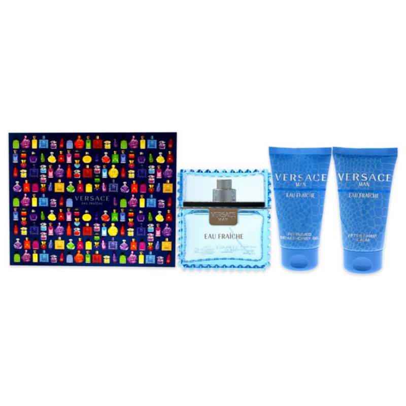 Versace Eau Fraiche by Versace for Men – 3 Pc Gift Set 1.7 oz.