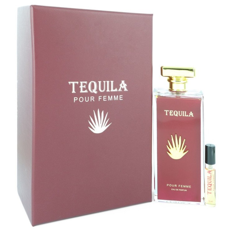 Tequila Pour Femme Red by Tequila Perfumes For Women Eau De Parfum Spray + Free .17 oz Mini EDP Spray 3.3 oz