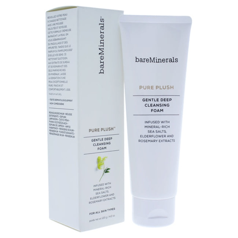 Pure Plush Gentle Deep Cleansing Foam by bareMinerals for Unisex – 4.2 oz Cleanser 4.2 oz.