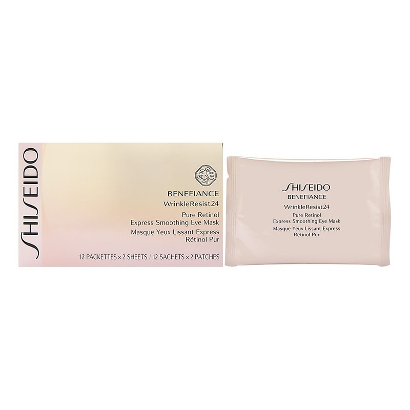 Shiseido Benefiance WrinkleResist24 Pure Retinol Express Smoothing Eye Mask 12 Packets x 2 Sheets