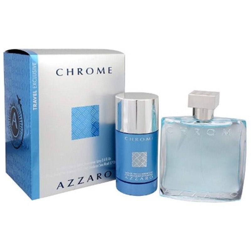 Azzaro Chrome 2 Piece Gift Set 2 Piece Gift Set With 3.4 Oz