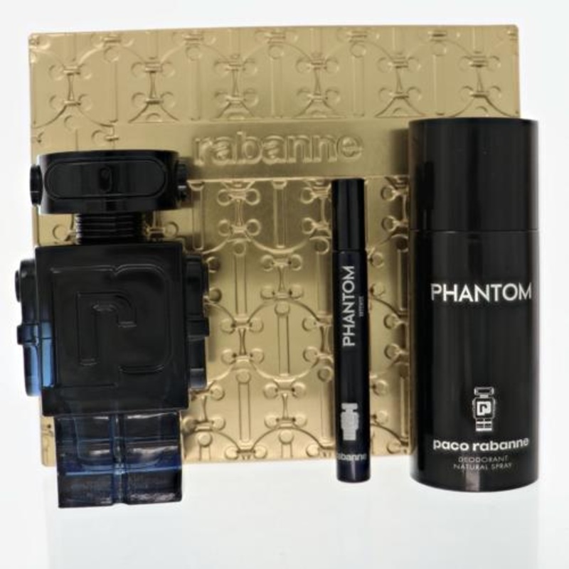 Paco Rabanne Phantom Intense By Paco Rabanne Cologne 3.4 Oz Edp Intense Spray For Men – Gift Set
