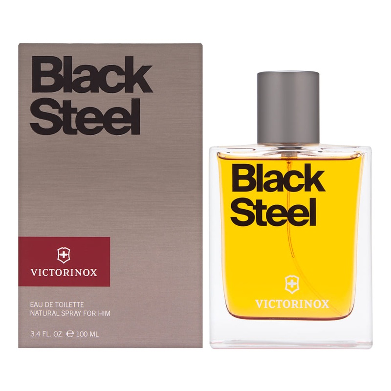 Black Steel by Victorinox for Men 3.4 oz Eau de Toilette Spray