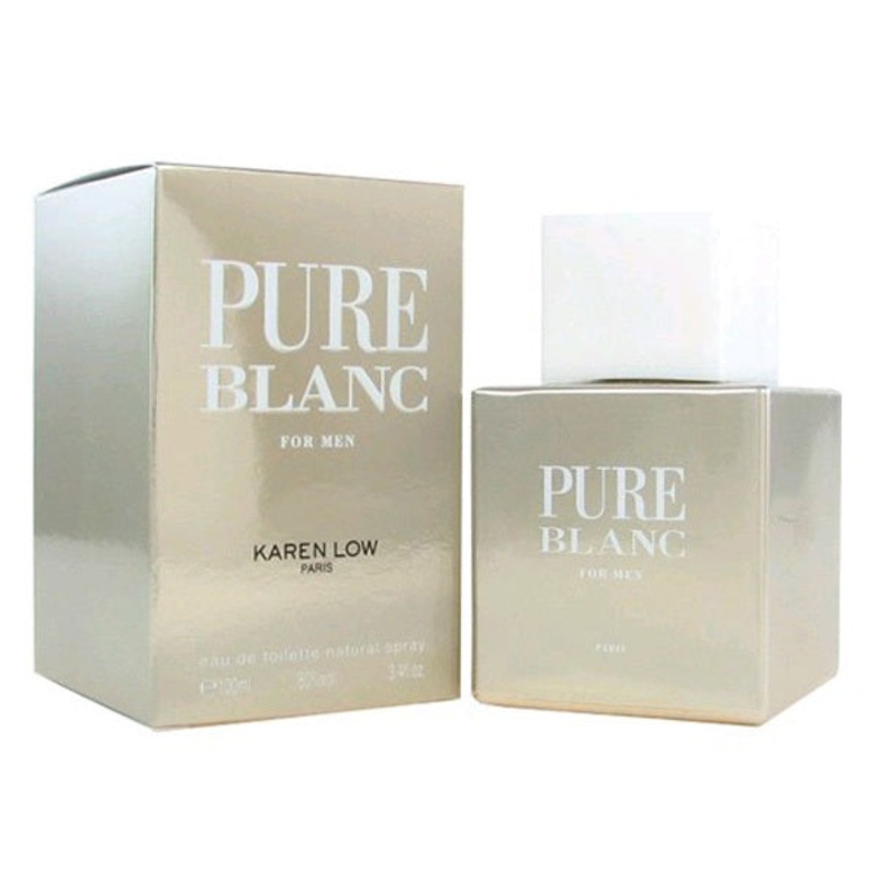 Pure Blanc by Karen Low 3.4 Oz. Eau De Toilette For Men
