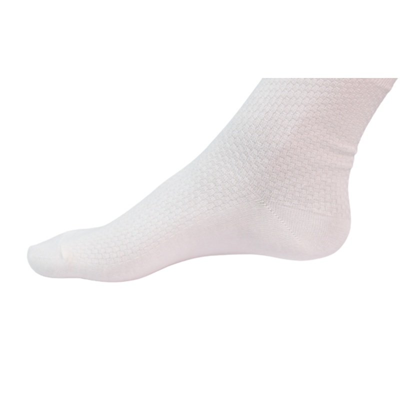 Chokore White Double Needle Bamboo Socks