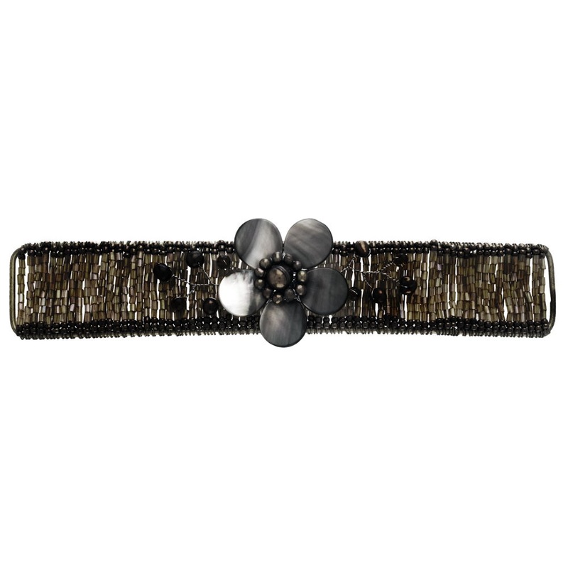 The Purple Door The Caroline Grey/Brown Bracelet PDB-75-W Brown