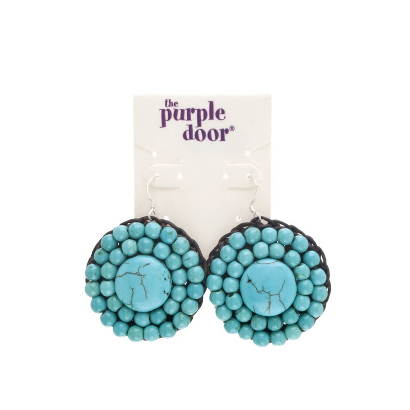The Purple Door The Sidney Dangle Earrings PDN-08-EE Lapis