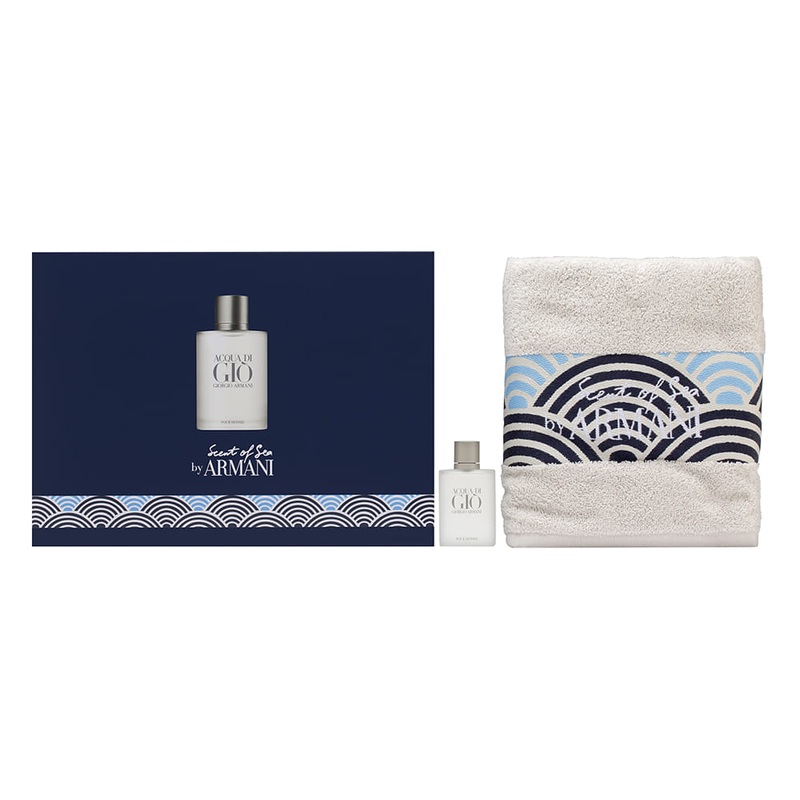 Giorgio Armani Acqua Di Gio 2PCS Gift Set – 100ML EDT Spray + Beach Towel (Men)