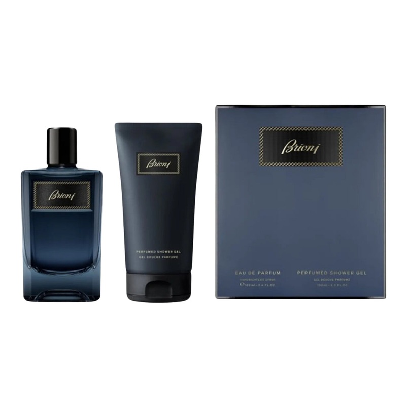 Brioni Gift Set for men 3.4 oz / 100 ml Eau de Parfum + 5.0 oz / 150 ml Perfumed Shower Gel