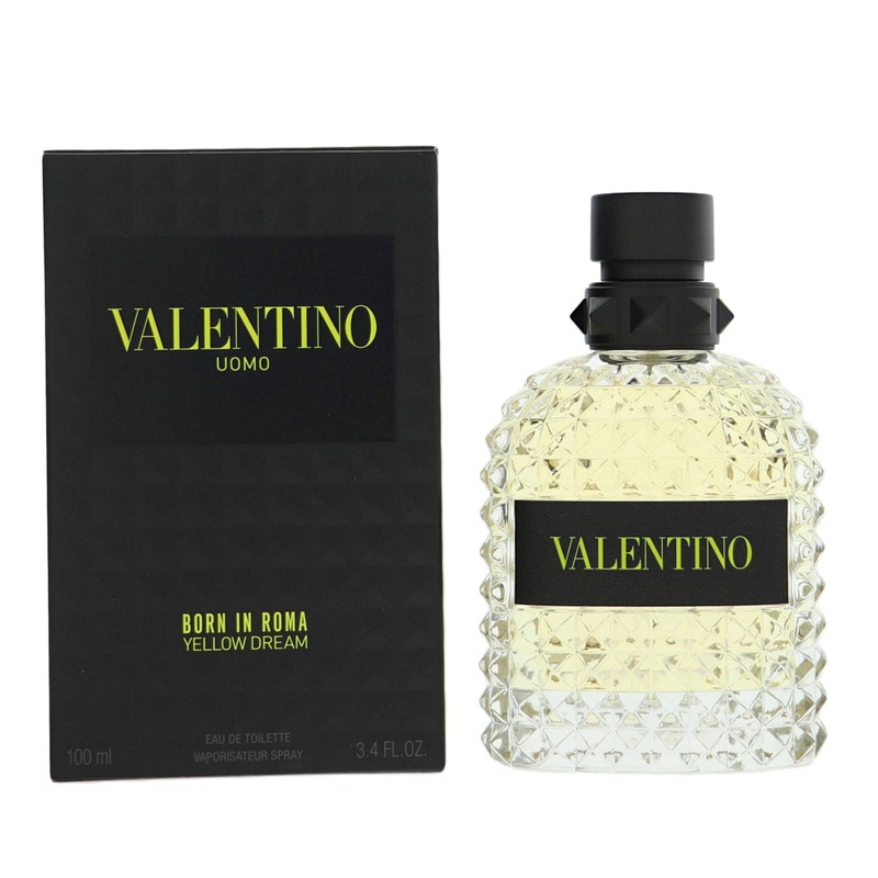 Born In Roma Yellow Dream By Valentino 3.4 Oz Eau De Toilette Spray For Men In Box