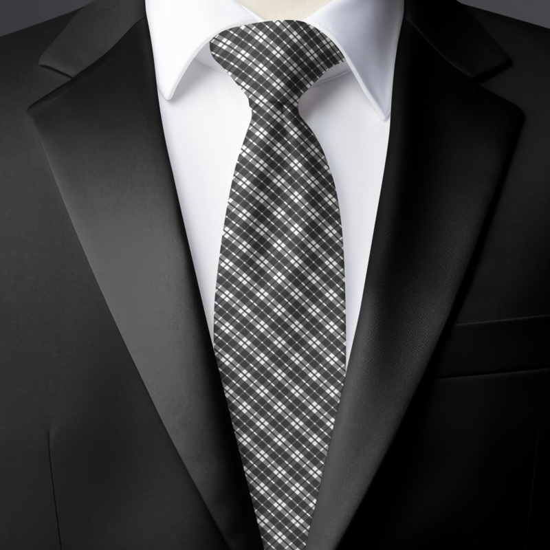 Chokore Black Tartan Plaid Silk Necktie – Plaids Range