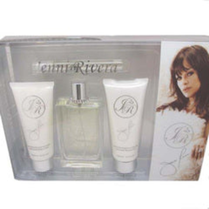 JR Perfume 3 Piece Gift Set by Jenni Rivera 3 Piece Gift Set: 3.3 oz Eau de Perfum Spray + 3.3 oz Perfumed Body Lotion + 3.3 oz Perfumed Shower Gel for Women
