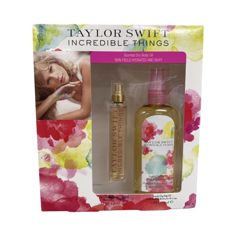 Taylor Swift Incredible Things 2PCS Gift Set – 15ML EDP Spray + 125ML Scented Dry Body Oil (Women)