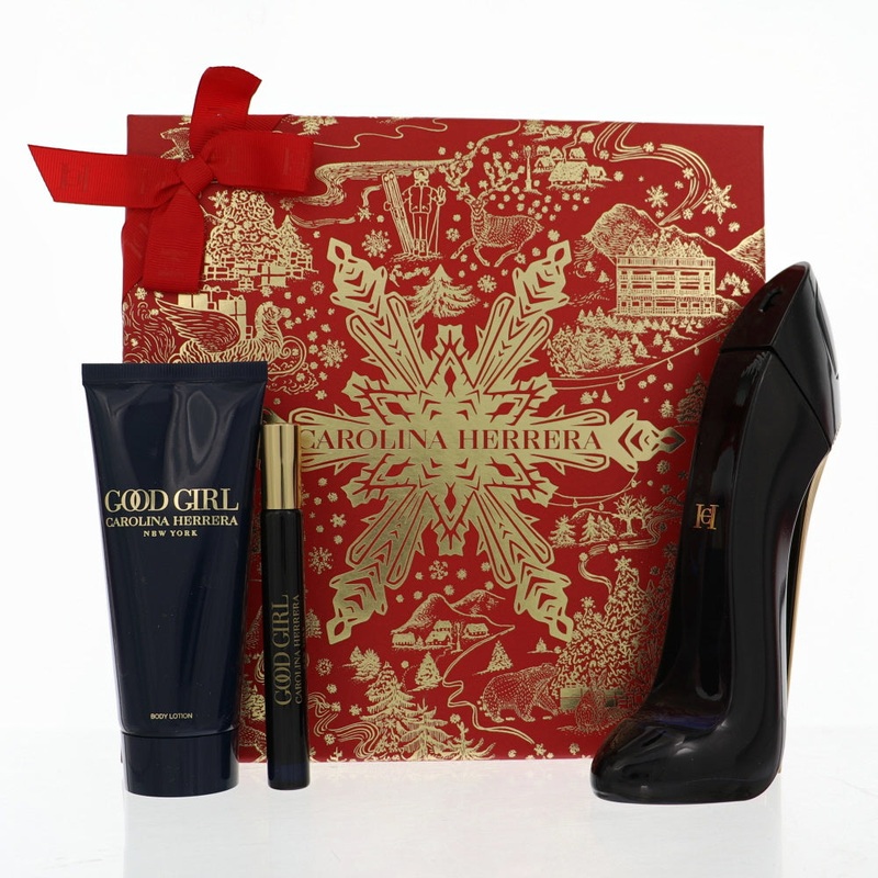 Good Girl By Carolina Herrera Perfume 3 Piece Gift Set – 2.7 Oz Edp Spray, 0.34 Oz Edp Spray, 3.4 Oz Body Lotion For Women – Gift Set