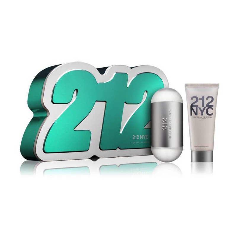 Carolina Herrera 212 NYC Gift Set – 100ML EDT Spray + 100ML Body Lotion (Women)