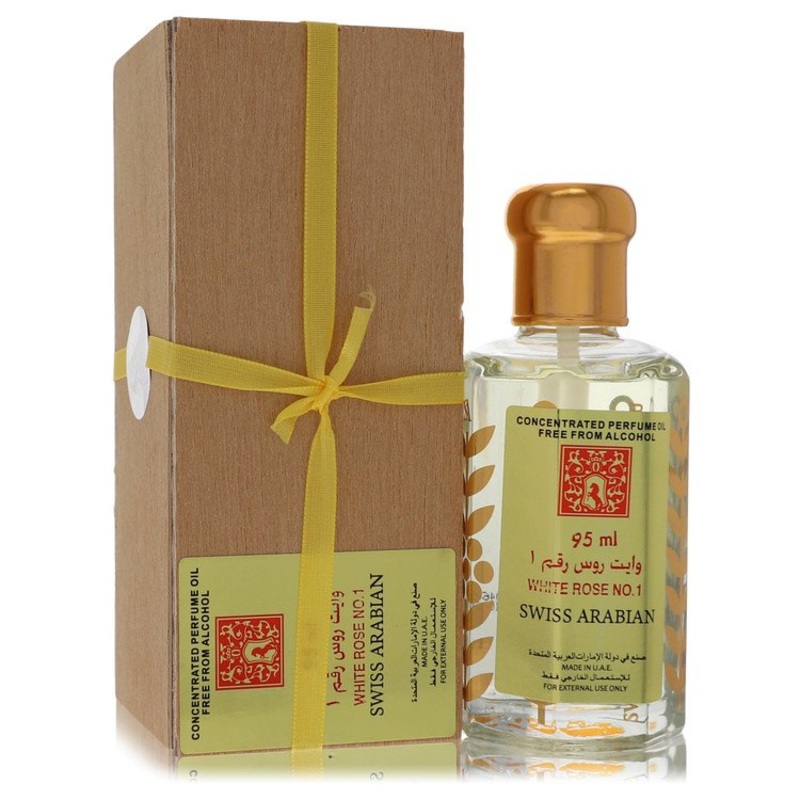 White Rose No 1 by Swiss Arabian For Women Concentrated Perfume Oil Free From Alcohol (Unisex) 3.21 oz
