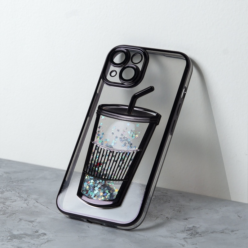 Chokore Glam Coffee Cup Cover (Black) for iPhone IPHONE 14