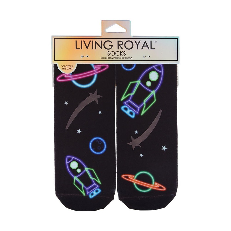Living Royal Space Explorer Glow In The Dark Ankle Socks Model No. 119GLO – 1 Pair