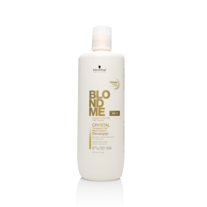 Schwarzkopf Blond Me Crystal Developer 9% / 30 Vol 33.0 oz – (1 Liter) Curve Bottle