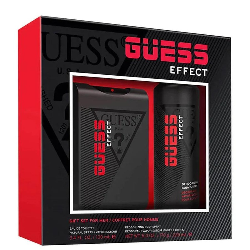 Guess Effect EDT Gift Set for Men (2PC) 100mL + 236mL Body Spray