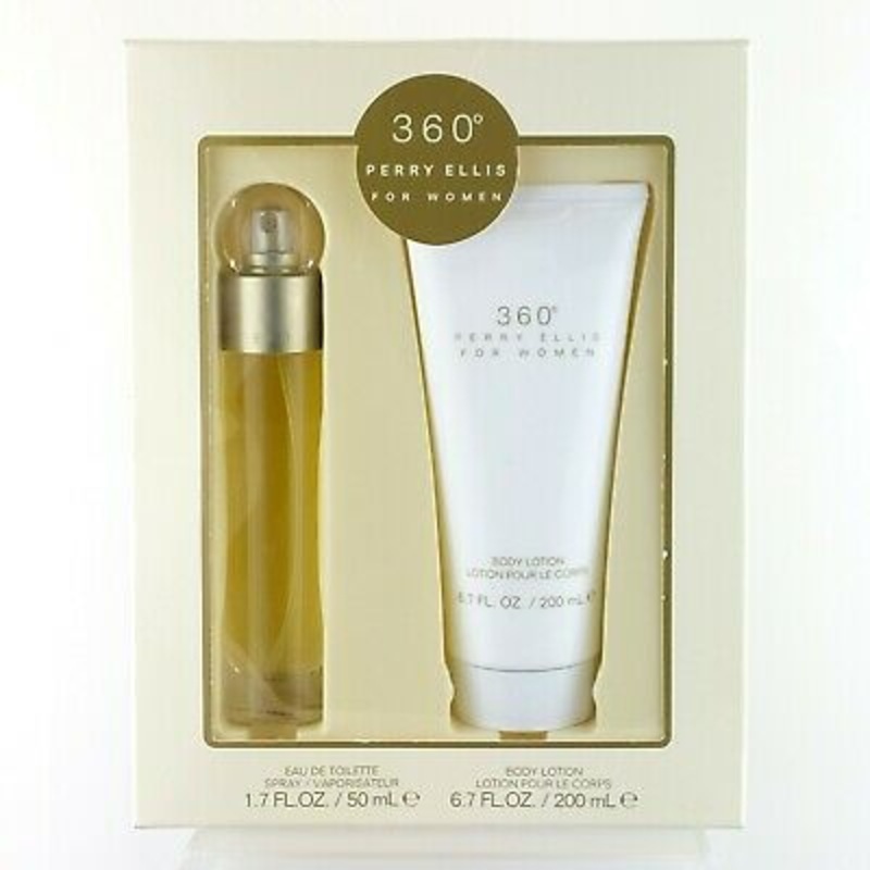 Perry Ellis 360 Gift Set – 50ML EDT Spray + 200ML Body Lotion (Women)