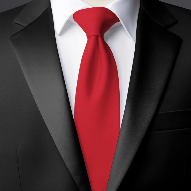 Chokore Red Color Silk Tie for men