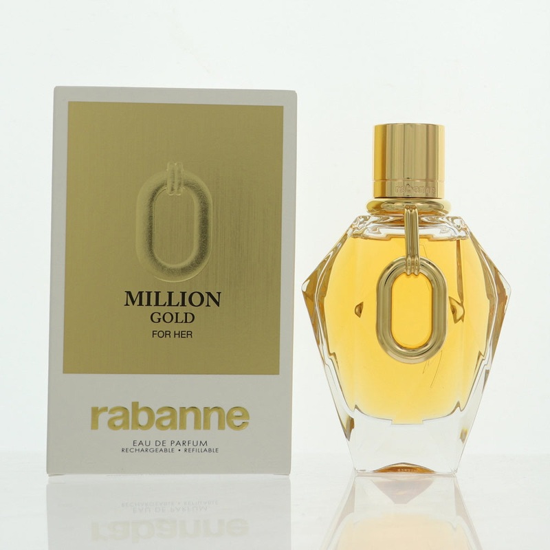 Million Gold By Paco Rabanne Perfume 3.0 Oz Edp Refillable Spray For Women – Box