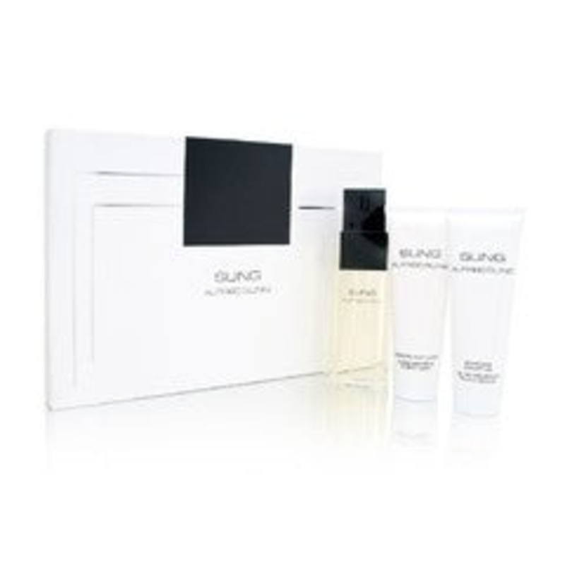 Sung Gift Set by Alfred Sung 3 Piece Gift Set: 3.4 oz Eau de Toilette Spray + 2.5 oz Essential Body Lotion + 2.5 oz Refreshing Shower Gel for Women
