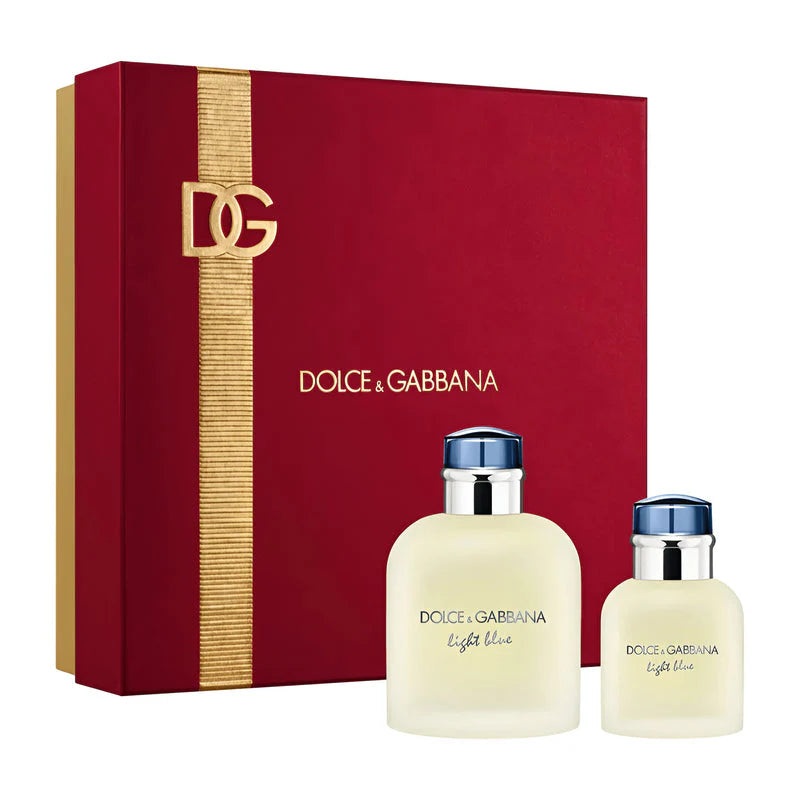 Dolce & Gabbana Light Blue 2PCS Gift Set – 200ML EDT Spray + 75ML EDT Spray (Men)