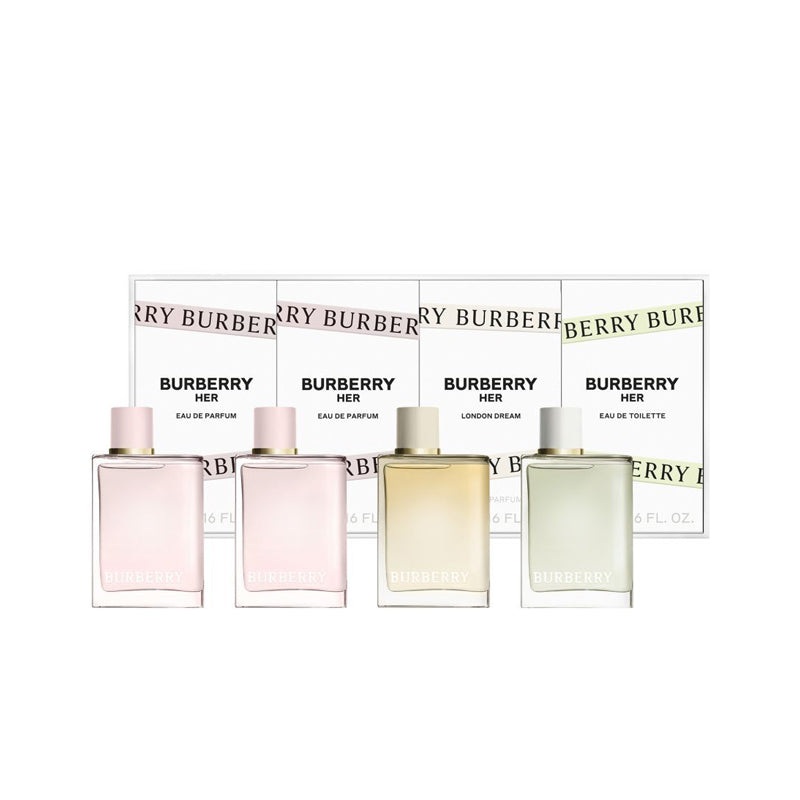 Burberry Her Miniature Gift Set – (2 X 5ML) Burberry Her EDP + 5ML Burberry Her EDT + 5ML Burberry Her London Dream EDP (Women)