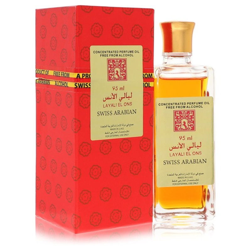 Swiss Arabian Layali El Ons by Swiss Arabian For Women Concentrated Perfume Oil Free From Alcohol 3.21 oz