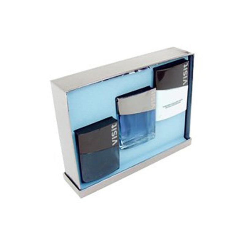 Visit Gift Set by Azzaro 3 Piece Gift Set: 1.7 Oz Eau De Toilette Spray + 2.6 Oz After Shave Balm + 2.6 Oz All Over Shampoo. For Men