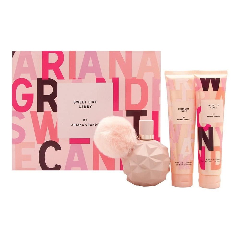 Sweet Like Candy By Ariana Grande EDP Gift Set (3PC) 100mL + Body Souffle 100mL + Shower Gel 100mL