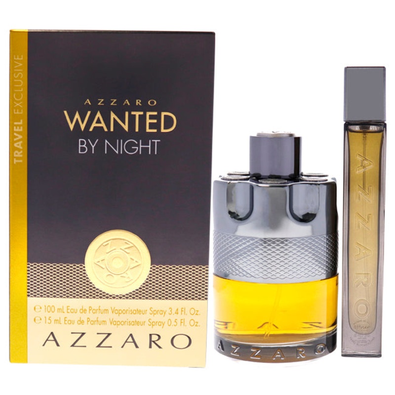 Wanted By Night by Azzaro for Men – 2 Pc Gift Set 3.4 oz.