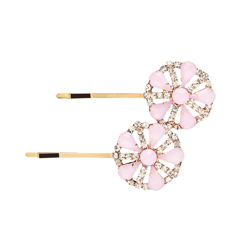 Caravan Pink & Stones Bobby Pin Model No. 2430/2
