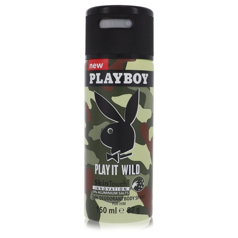 Playboy Play It Wild by Playboy Deodorant Spray 5 oz for Men – Premium Designer Fragrance