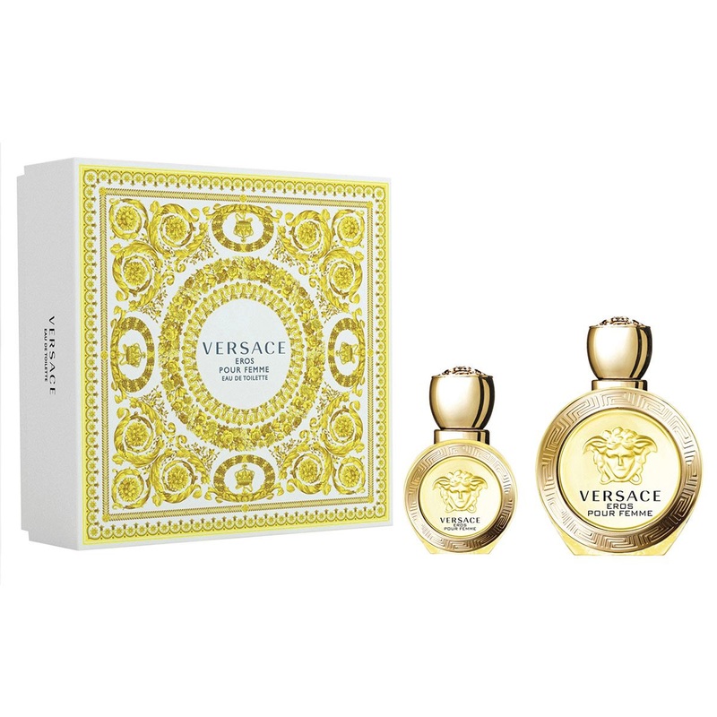 Versace Eros Pour Femme 2PCS Gift Set – 100ML EDT Spray + 30ML EDT Spray (Women)