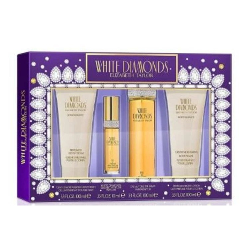 White Diamonds By Elizabeth Taylor 4 pc Gift Set for Women Default Title