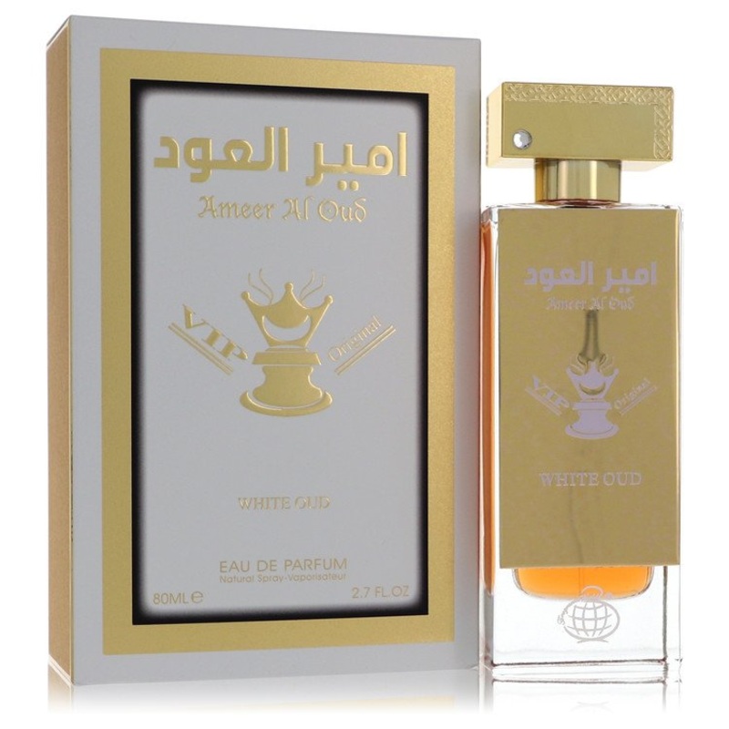 Ameer Al Oud Vip Original White Oud by Fragrance World For Men Eau De Parfum Spray (Unisex) 2.7 oz