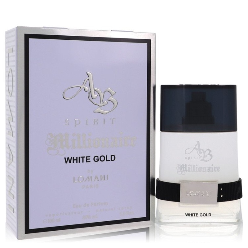 Ab Spirit Millionaire White Gold by Lomani Eau De Parfum Spray 3.3 oz for Men – Premium Designer Fragrance