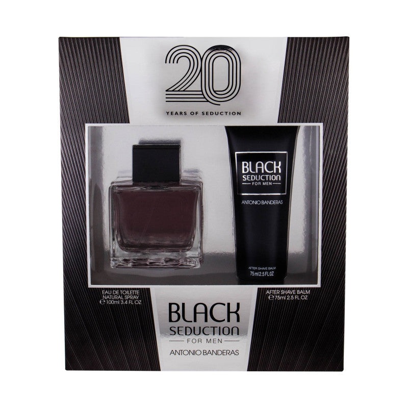 Antonio Banderas Black Seduction Gift Set – 100ML EDT Spray + 75ML After Shave (Men)